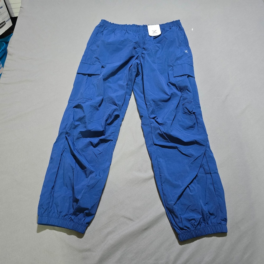 Xersion Cargo Joggers Kids L 14.5/16.5 Plus Blue Woven Nylon Athletic Pants